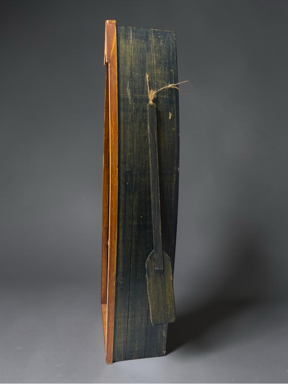 Vintage Wood Canoe Boat & Oars Trinket Display Hanging Or Freestanding Shelf 29” - Picture 8 of 16